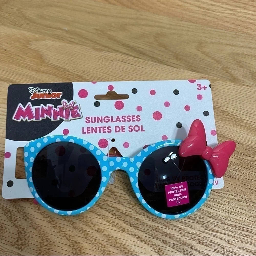 Minnie Mouse Polka Dot Sunglasses NWT Blue Pink Disney Kids